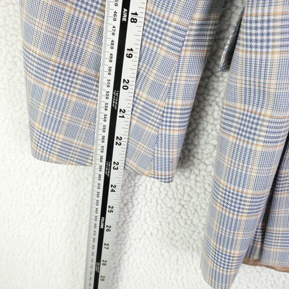 Peter Millar Blazer Mens 40S Blue Yellow Plaid Two Button Wool Performance - Picture 11 of 16